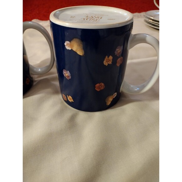 Set Of 4 "Tropical  Fruit" Lang and Wise Collector Mugs  Coffee Cup 1997 - Picture 9 of 12